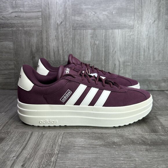 Adidas VL Court Bold Women's size 11 Burgundy Skateboarding Shoes - Picture 1 of 8